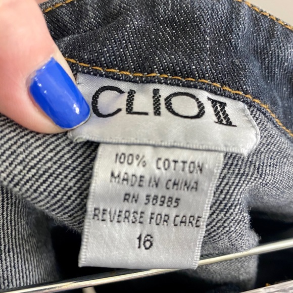 Clio Dark Wash Jean Lace Up Skirt Size 16 - Picture 5 of 5